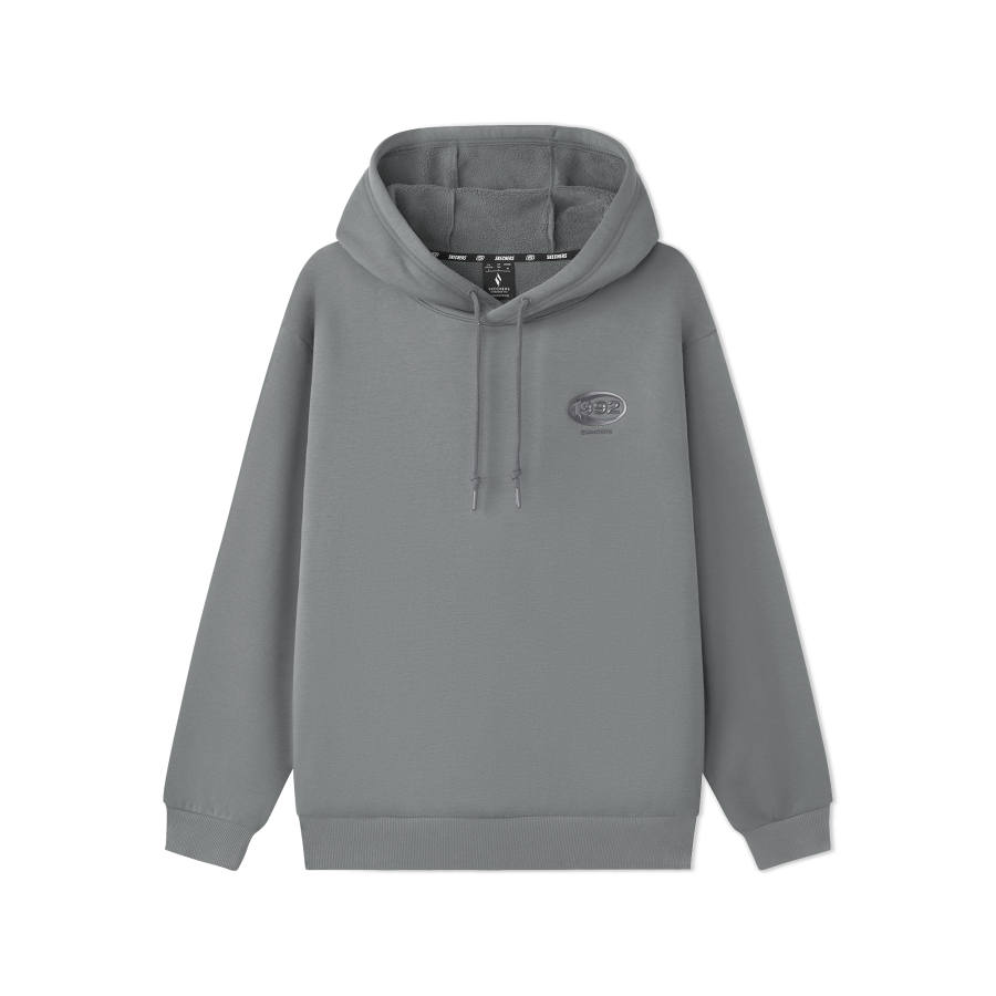 Skechers Sweatshirts Unisex Rainy Day Gray 04H0 Hooded Thickened Regular