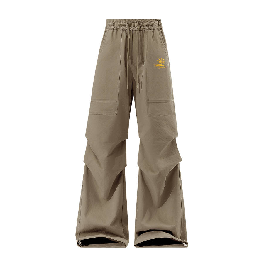 Tonlion Casual Pants Unisex Moderate Parachute Pants