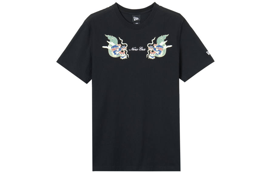 New Era T Shirts Unisex Black Crew Neck