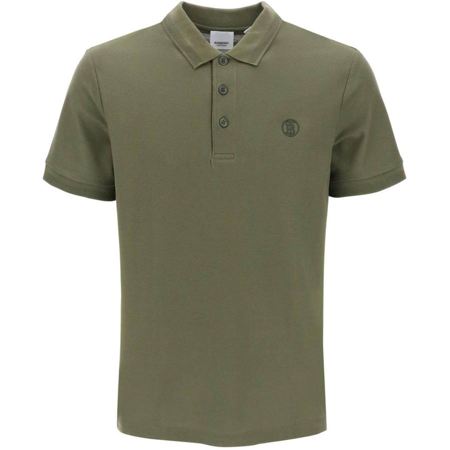 Burberry Logo Embroidered Short Sleeved Polo Shirt
