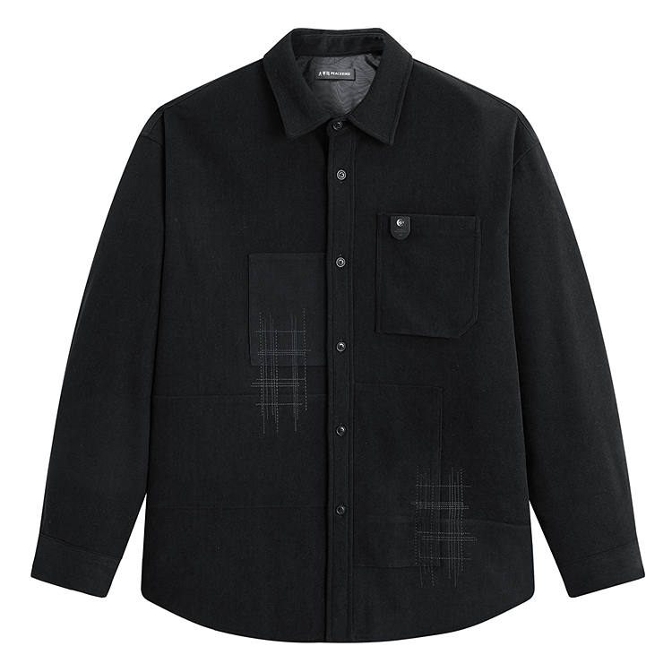 PEACEBIRD MEN Plaid Long Sleeved Shirt Unisex