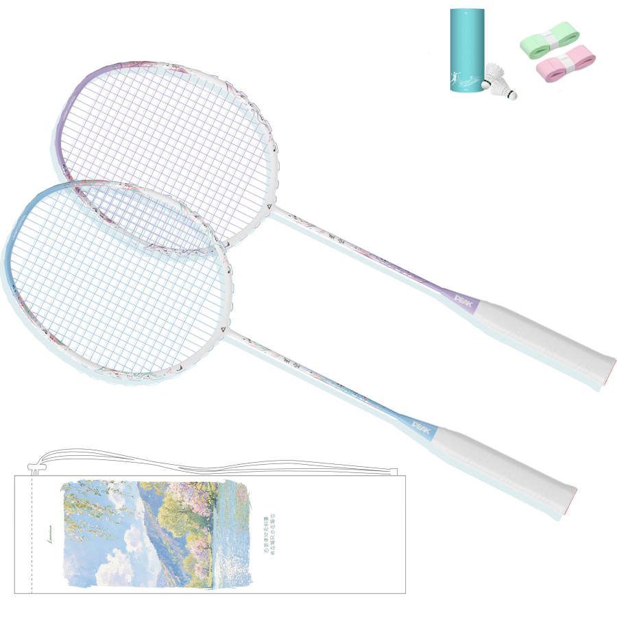PEAK PEAK Full Carbon Badminton Rackets Control Type All around Defense Advanced Level 675mm Unisex 5U/G6