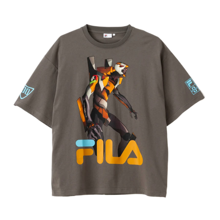 FILA T Shirts Men's Gray Crew Neck