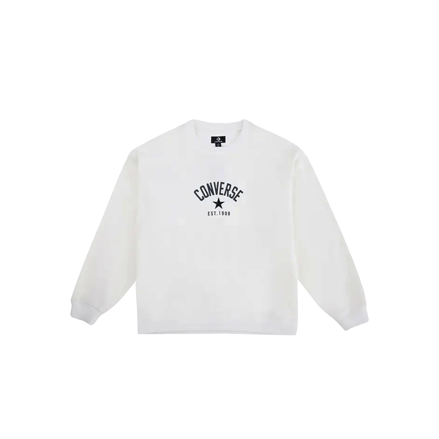 Converse Converse Sweatshirts Men's White Crew Neck Moderate