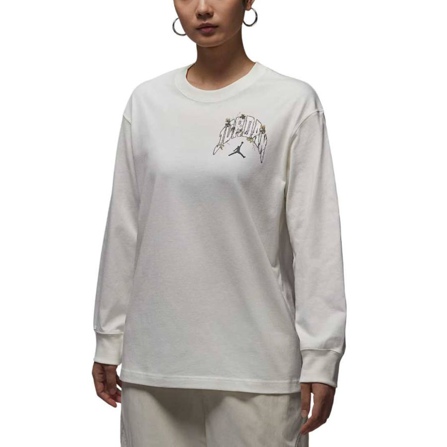 Jordan Jordan Sweatshirts Women's Beige Crew Neck Moderate Plus Size