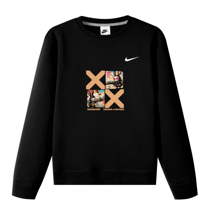 Nike Nike Sweatshirts Unisex Black Rabbit's Counterattack A Crew Neck Moderate Regular