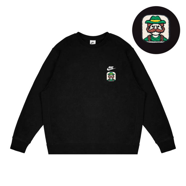 Nike Nike Dri Fit Sweatshirts Unisex Black Crew Neck Moderate Regular