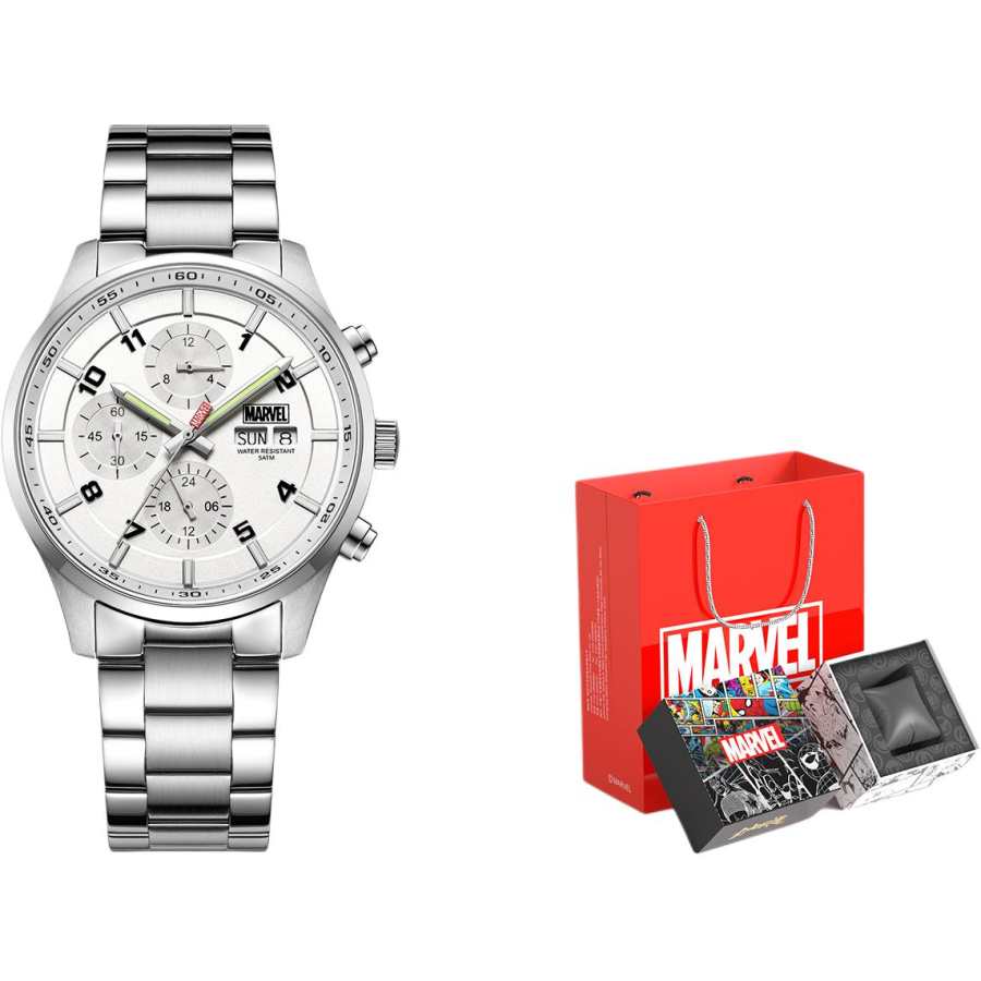 MARVEL MARVEL Space Collection Mechanical Movement Steel Strap Watch Men's Watches Silver Dial
