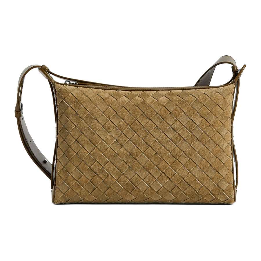 Bottega Veneta Intrecciato Cow Leather Handbag Regular Men's Mud Brown