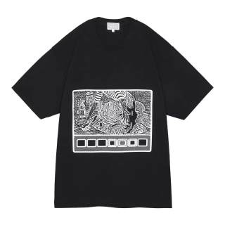 Cav Empt T Shirts Unisex Black Crew Neck Moderate Straight Fit