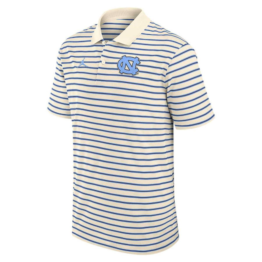 Jordan Jordan North Carolina Striped Men's Jordan Brand Dri-FIT College Polo