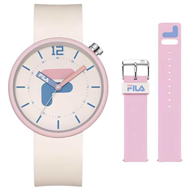 FILA Wrist Watches Quartz Movement Silicone Strap White Dial Unisex