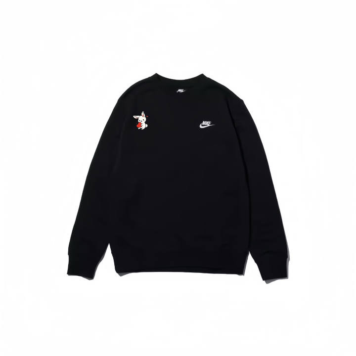 Nike Nike Dri Fit Sweatshirts Unisex Black Crew Neck Moderate Regular