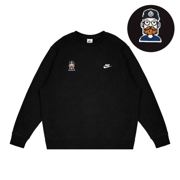 Nike Nike Dri Fit Sweatshirts Unisex Black Crew Neck Moderate Regular