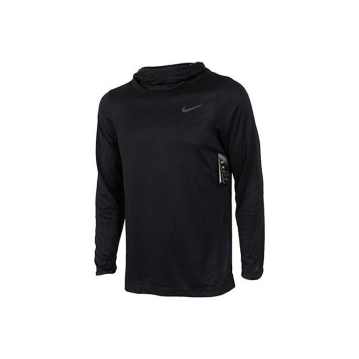 Nike Nike T Shirts Men's Black Hooded Moderate Straight Fit