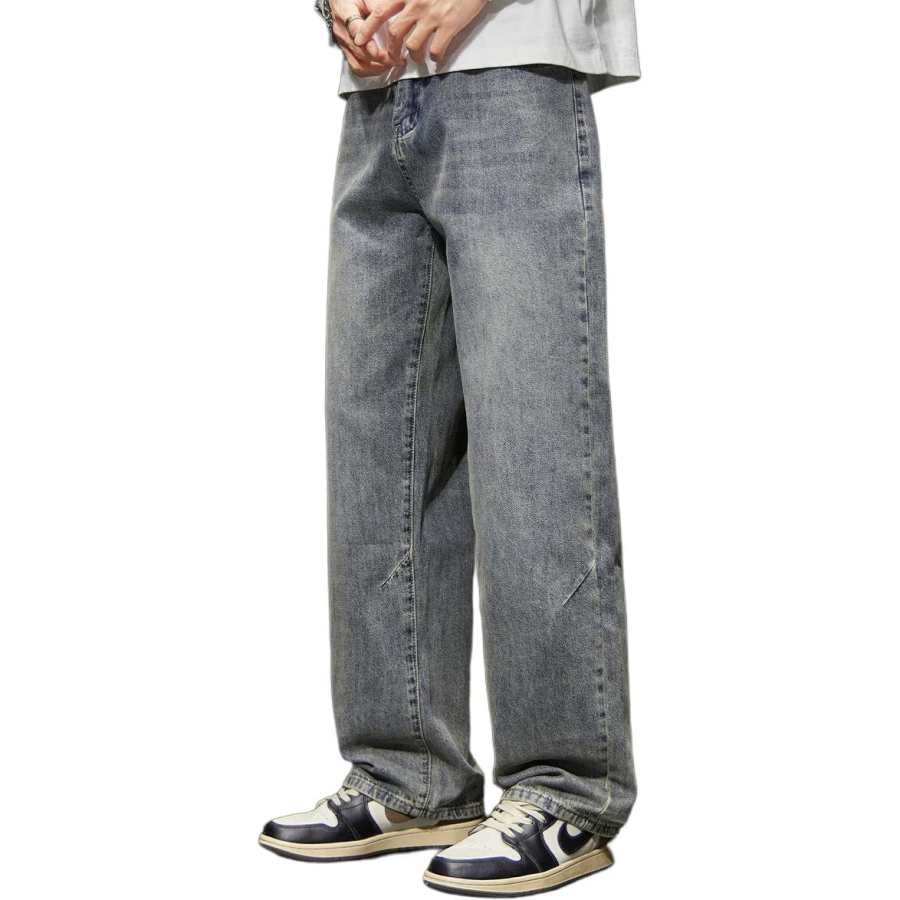 BALENO Jeans Men's Vintage Blue Moderate Wide Leg Pants
