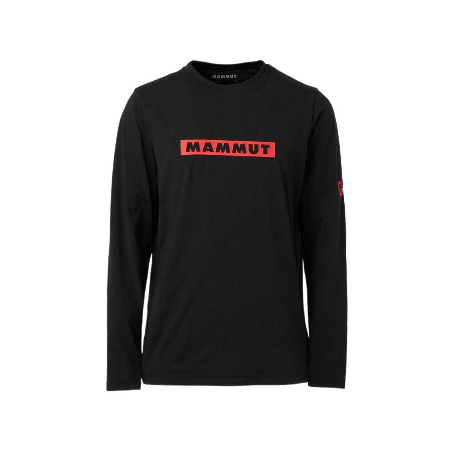 MAMMUT QD T Shirts Men's Black/Black Crew Neck Moderate