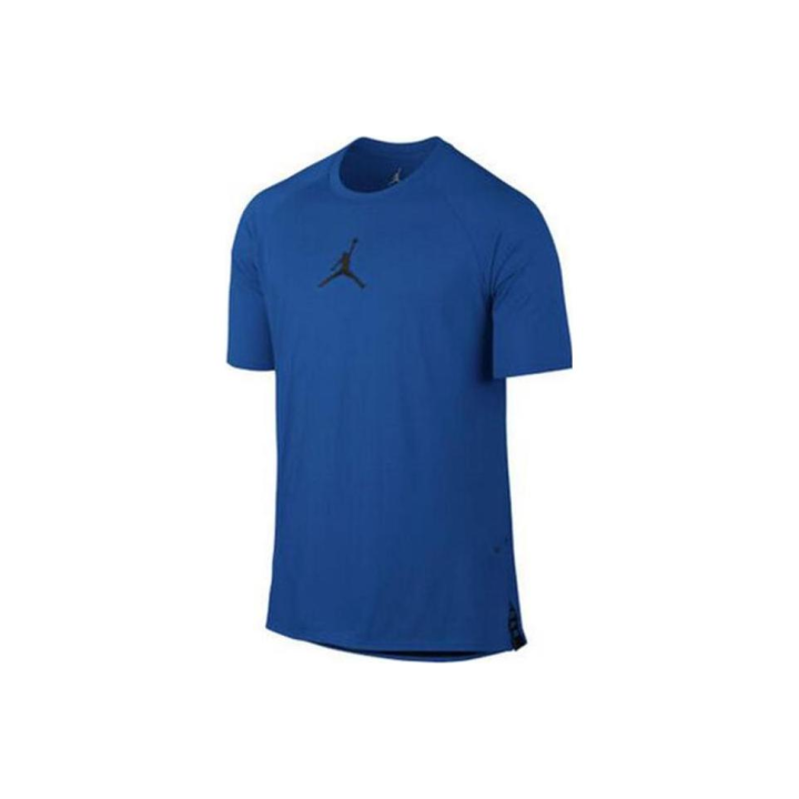 Jordan Jordan T Shirts Men's Blue Crew Neck Moderate Straight Fit