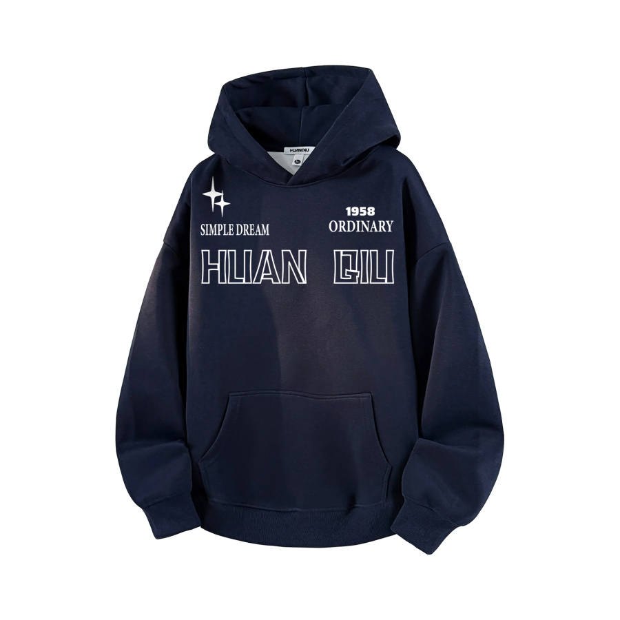 HUANQIU Sweatshirts Unisex Hooded Moderate Heavyweight