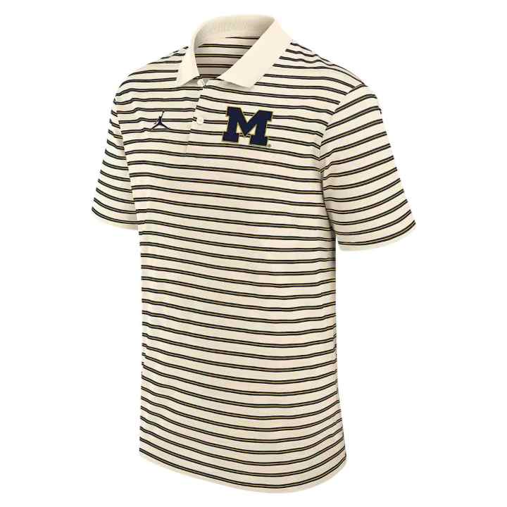 Jordan Jordan Michigan Striped Men's Jordan Brand Dri-FIT College Polo