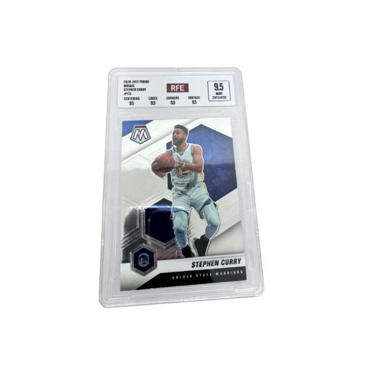 PANINI 2020 21 Mosaic Rare Cards, Golden State Warriors, Stephen Curry RFE9.5 Points High Score Graded Cards 1 Pack