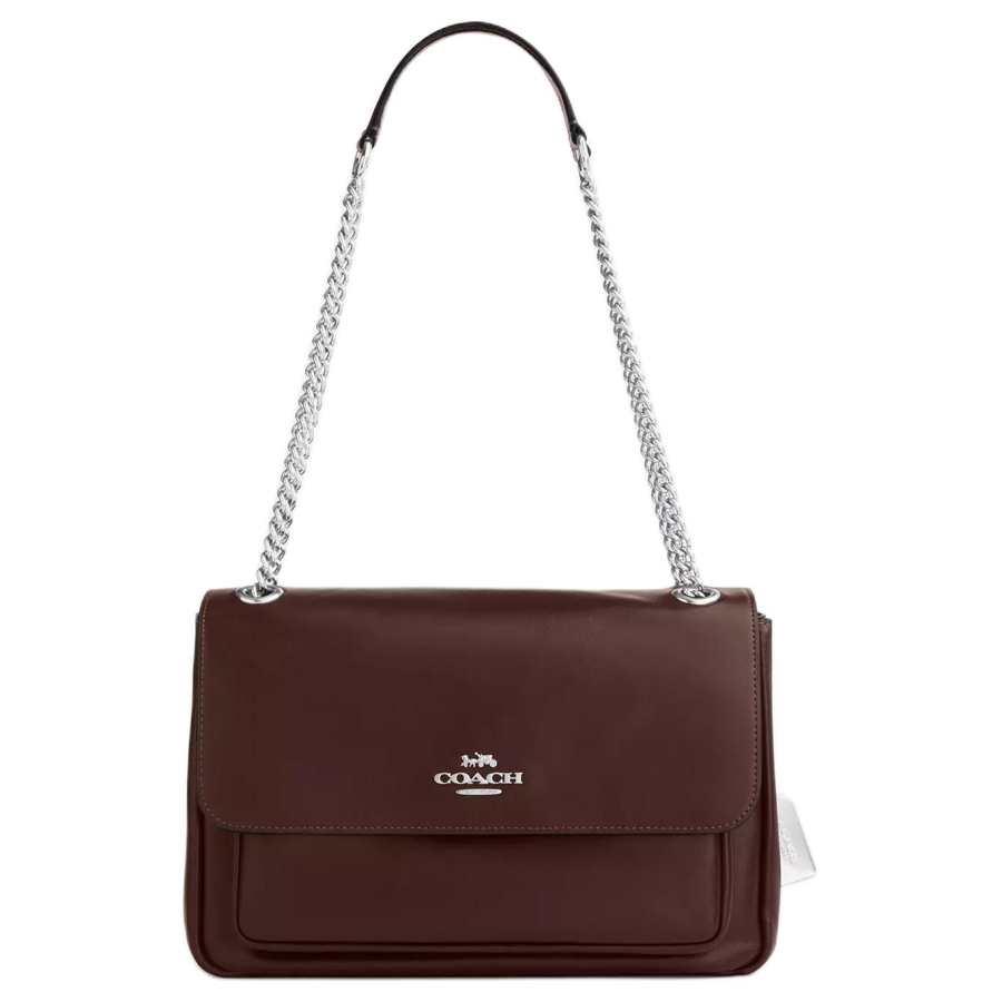 COACH Leather Shoulder Bag, Crossbody Bag Large Women's Maple