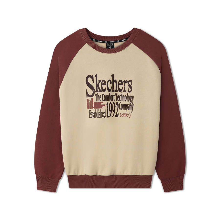 Skechers Sweatshirts Unisex Irish Cream 028R Crew Neck Moderate Regular