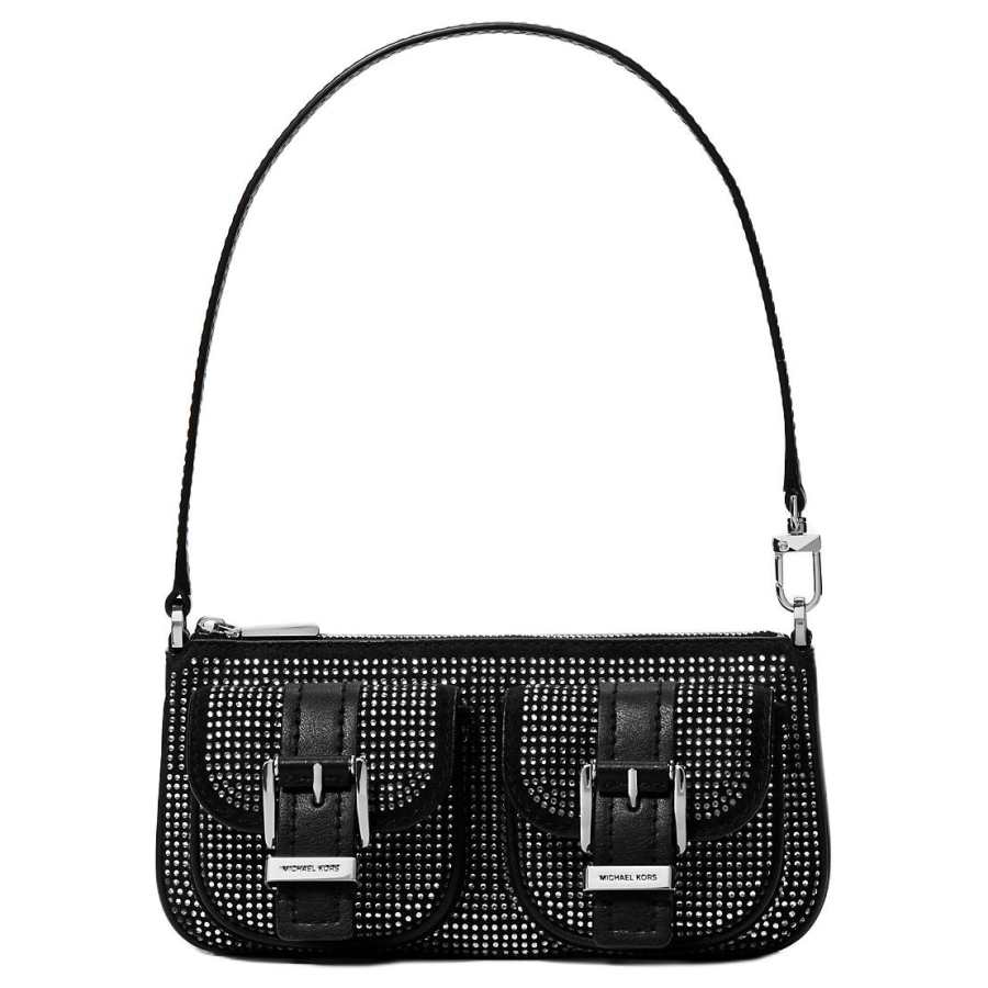 MICHAEL KORS Zoe Split Cow Leather Shoulder Bag Small Women's Black