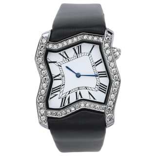 KIOSK Silver Luxury American Fossil Quartz Movement Genuine Leather Strap Watch Unisex White Dial