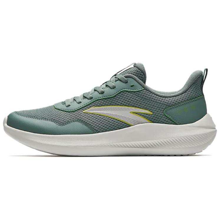 Anta Cushioning Slip Resistant Lightweight Low top City Commuting Running Shoes Men's Green Gray