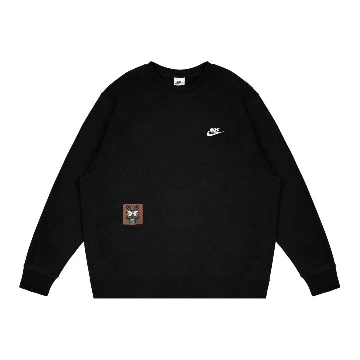 Nike Nike Dri Fit Sweatshirts Unisex Black Crew Neck Moderate Regular
