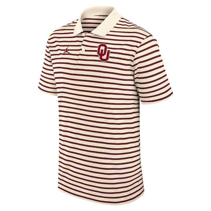 Jordan Jordan Oklahoma Striped Men's Jordan Brand Dri-FIT College Polo