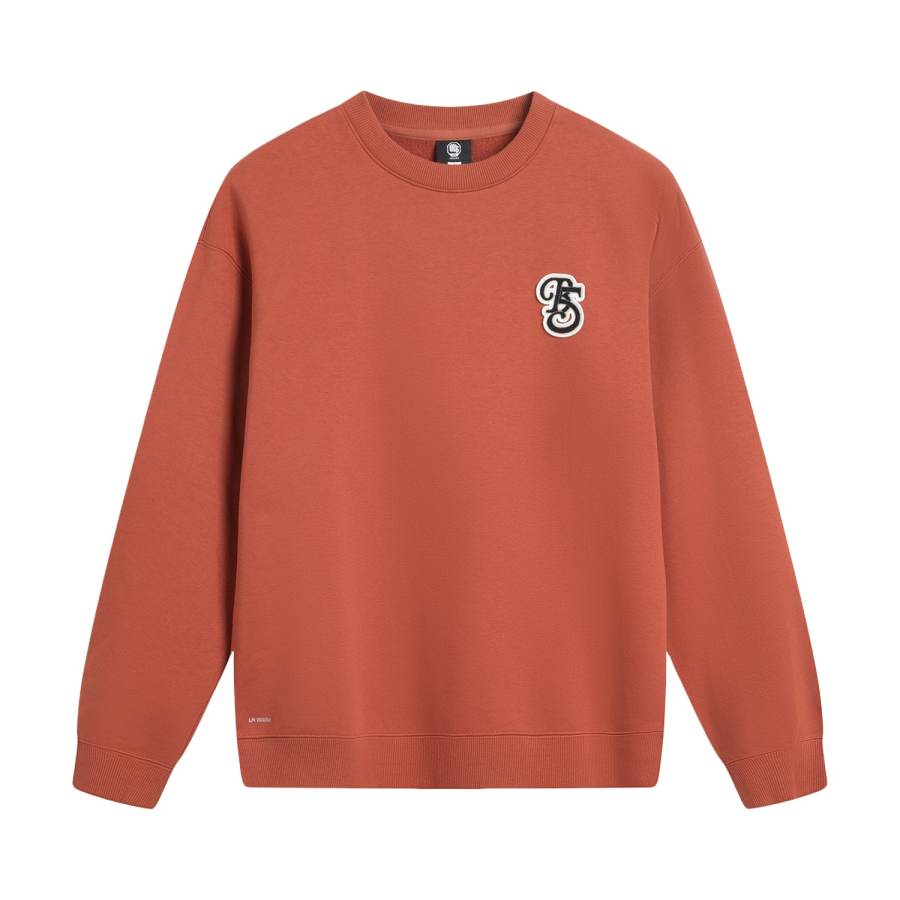 Li-Ning Li Ning Sweatshirts Men's Ochre Red Crew Neck Thickened Other