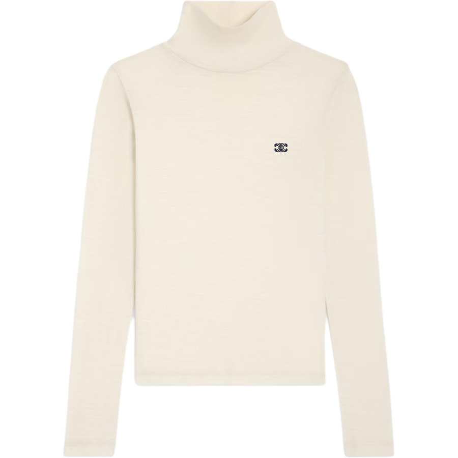CELINE CELINE Sweaters Women's Cream Turtleneck Moderate Other