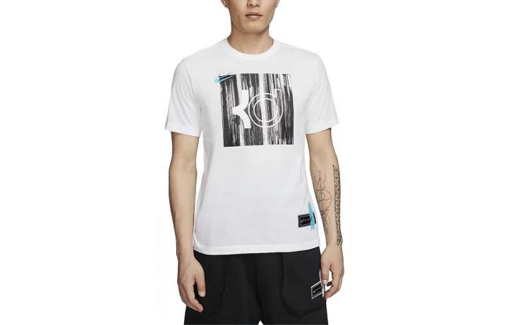 Nike Nike T Shirts Men's White Crew Neck Moderate Straight Fit