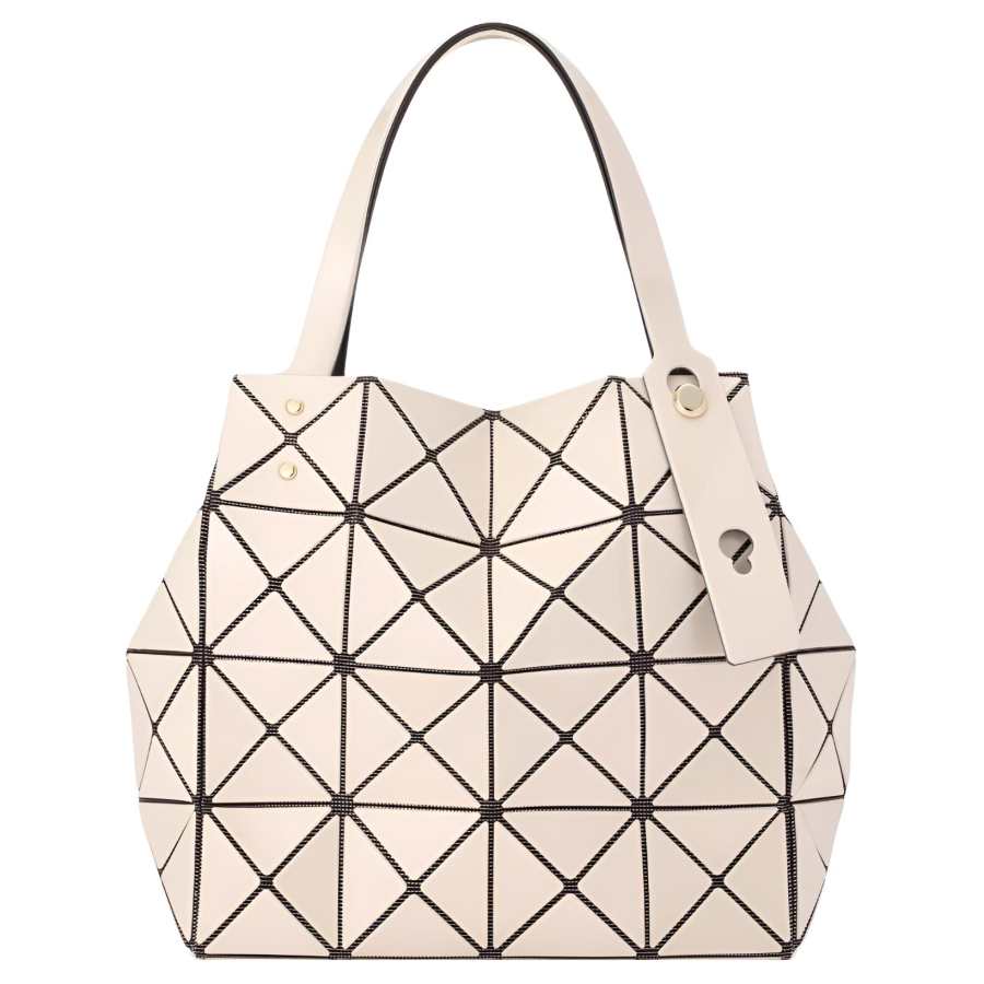 ISSEY MIYAKE CARAT Nylon Handbag Women's Cream