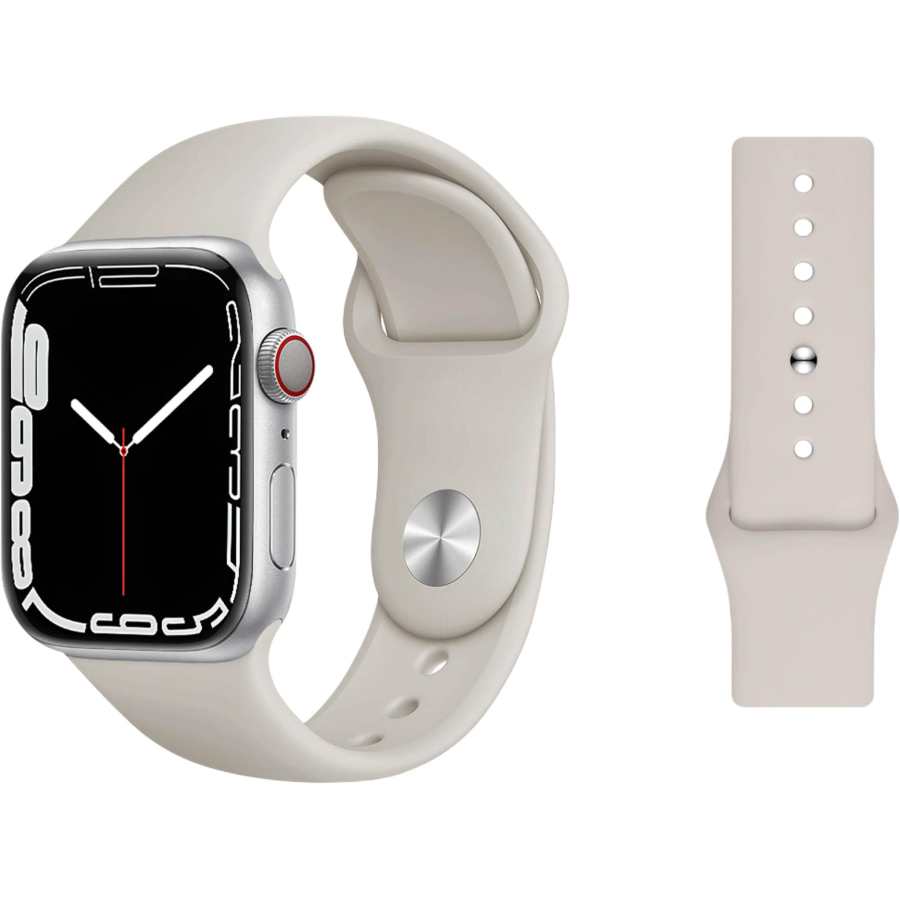 ZHISHENG Strap Apple Compatibility Silicone Material 38 45mm Watch Dial All