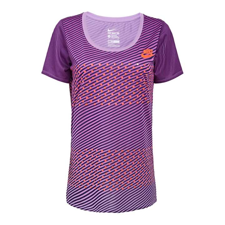 Nike Nike Dri Fit T Shirts Women's Purple Crew Neck Moderate