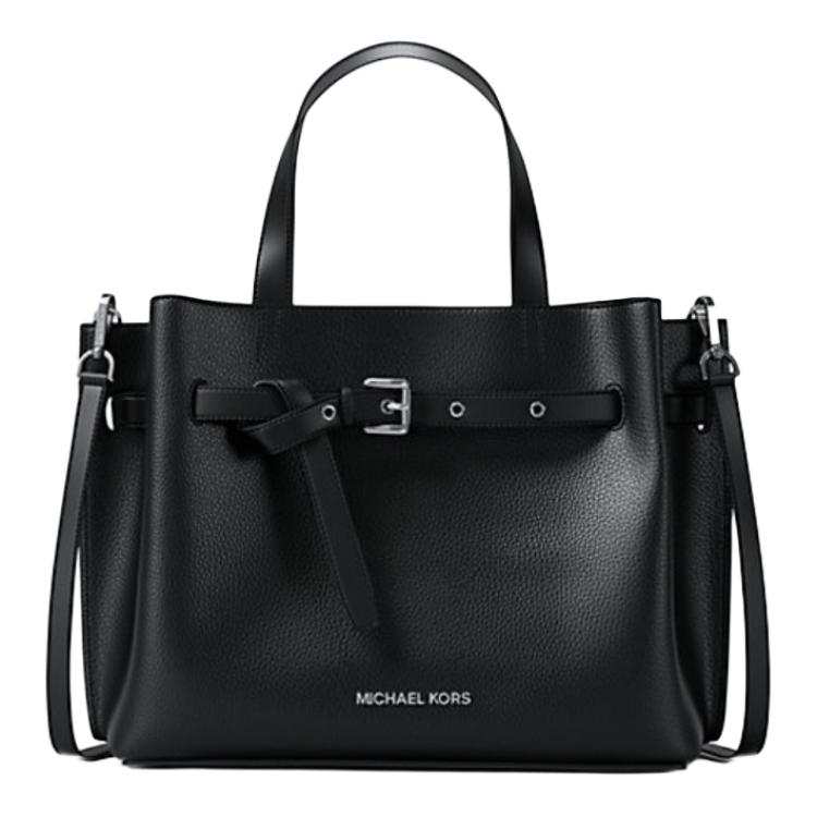 MICHAEL KORS Emilia Leather Handbag Medium Women's Black