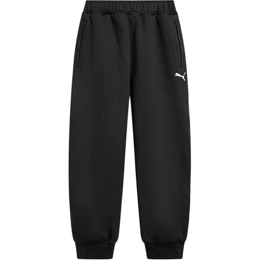PUMA PUMA Knitted Sweatpants Men's Black Moderate Cuffed Pants