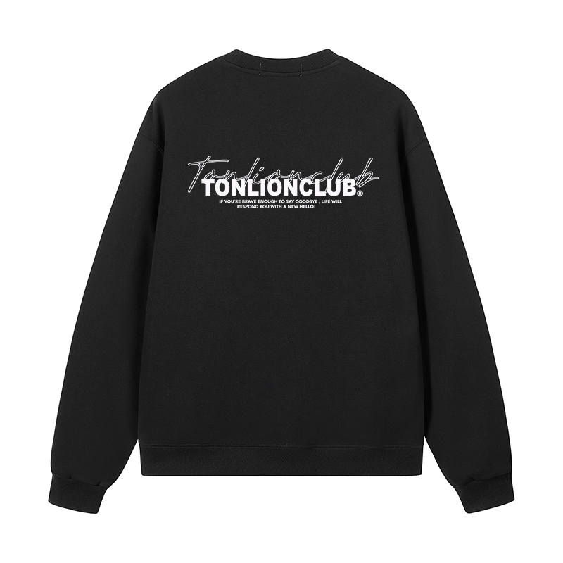 Tonlion Sweatshirts Unisex Crew Neck Moderate Heavyweight