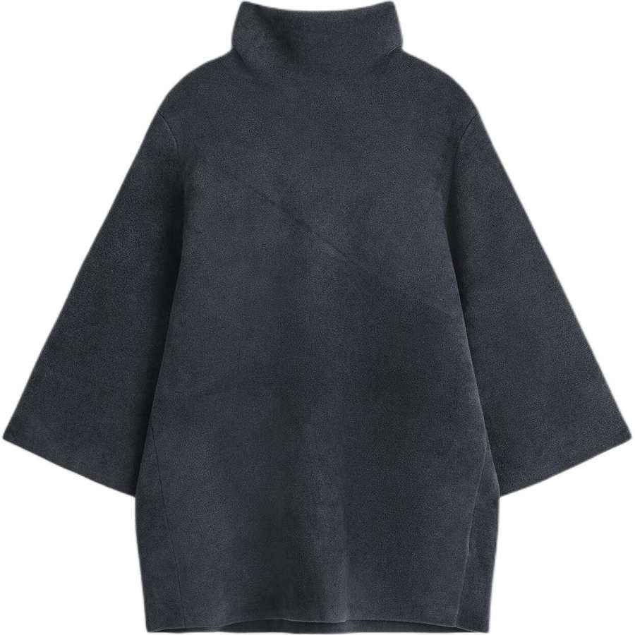 COS T Shirts Women's Dark Gray Turtleneck Moderate
