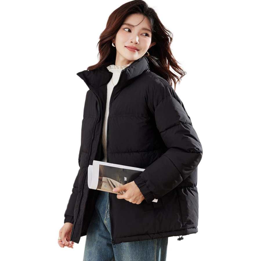 BALENO Puffer Jackets Women's Stand Collar Thickened Cargo Puffer Jacket