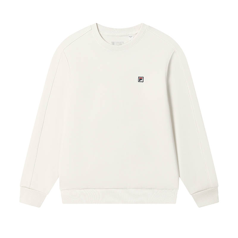 FILA WHITE Sweatshirts Men's Cloud White Crew Neck Moderate