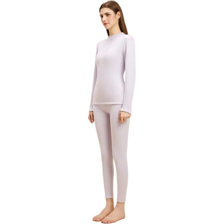 MIIOW 400 G Cation Warm Underwear With Wool And Silk, Thickened And Fleece Lined Thermal Underwear Sets For Autumn
