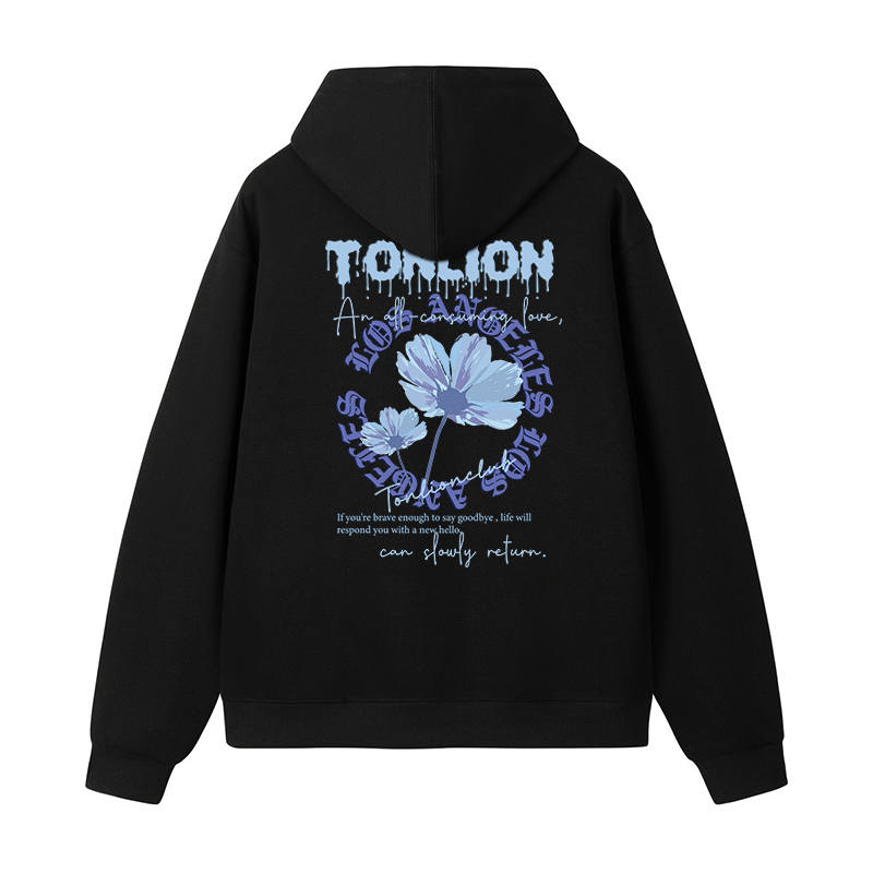 Tonlion Sweatshirts Unisex Hooded Moderate Heavyweight