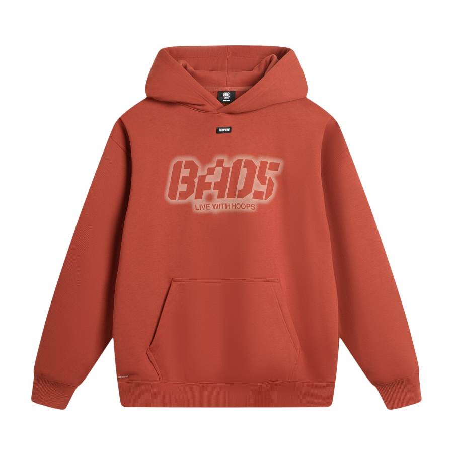 Li-Ning Li Ning BADFIVE Sweatshirts Men's Ochre Red Hooded Thickened Regular