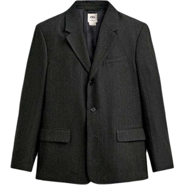 ZARA Business Suits Men's Green Suit Collar Moderate Business Suit