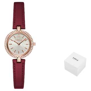 Furla HERITAGE Wrist Watches Quartz Movement Genuine Leather Strap 28mm Silver Dial Women's Watch
