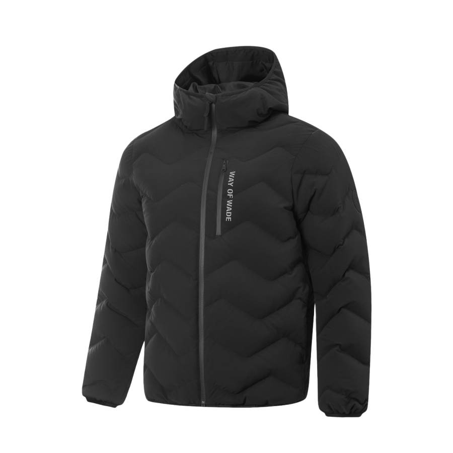Li-Ning Li Ning Down Jackets Men's Black Hooded Non Detachable Moderate